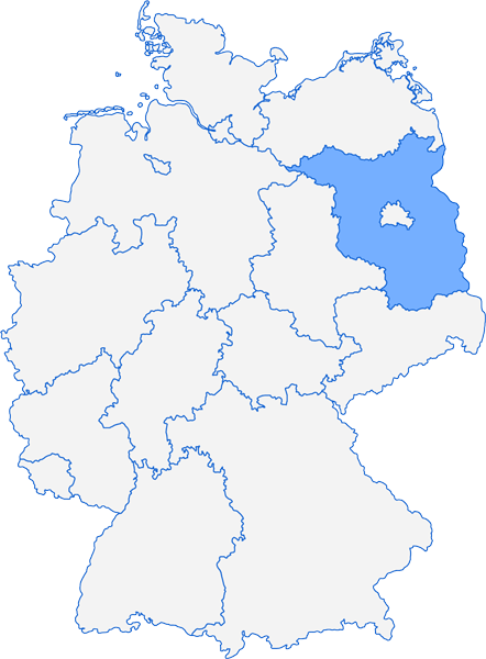 Deutschlandkarte Bundesland Brandenburg Monteurzimmer Brandenburg