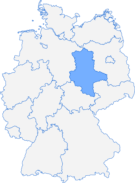 Deutschlandkarte Sachsen-Anhalt Monteurzimmer Sachsen-Anhalt