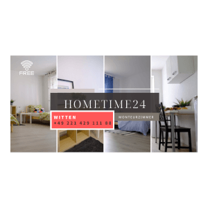 Monteurunterkunft Hometime24 - Witten - aktuell wieder Wohnungen FREI - Wlan inklusive Frau Hasse 58453 16539945586295f43e38f47
