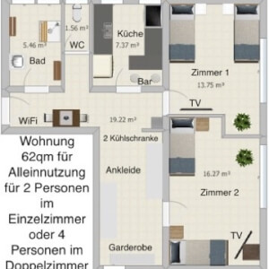 Monteurwohnung Apartment-Remseck 3 Wohnungen 54qm/62qm/107qm für Alleinnutzung Robert Pfaf 71686 Remseck am Neckar, Germany 163811476661a3a5ceecc87