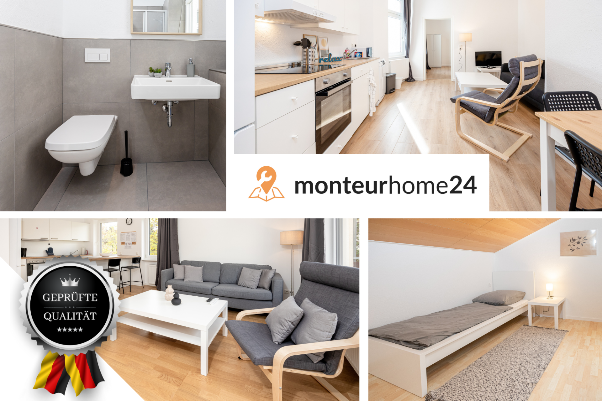 Monteurwohnung Easystay24 Bochum - frisch renovierte Wohnungen, eigenes Bad + Küche Fr. Herein 44894 1717416337665db191680e5