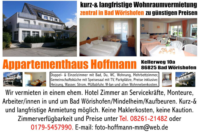 Apartmenthaus Appartementhaus Hoffmann Werner Hoffmann 86825 Bad Wörishofen Foto 7