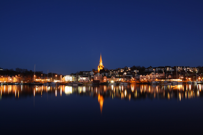 Die Bettensteuer Flensburg bei Nacht