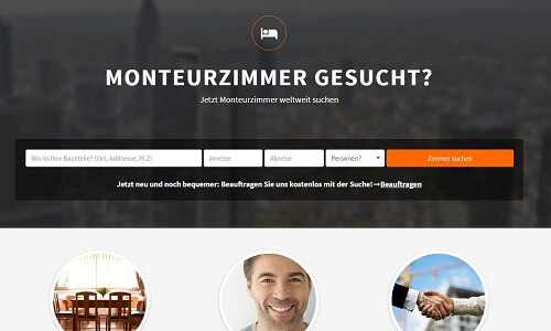 Screenshot Monteurzimmer-guru.de