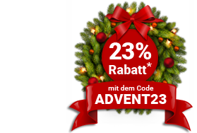 Bis zum 22.12.2023 erhalten Sie mit dem Code ADVENT23 ganze 23% Rabatt auf die erste Rechnung von neuen Einträge oder Upgrades. Hier Klicken.